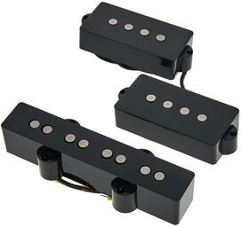 PJ-Bass Set HW bridge 4S Black