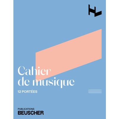 Cahier de musique 12 portées - petit format