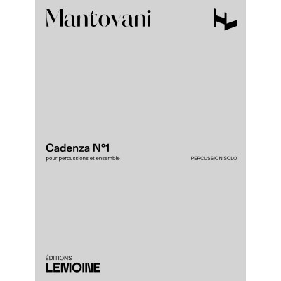 MANTOVANI BRUNO - CADENZA N°1 - PARTIE SOLISTE