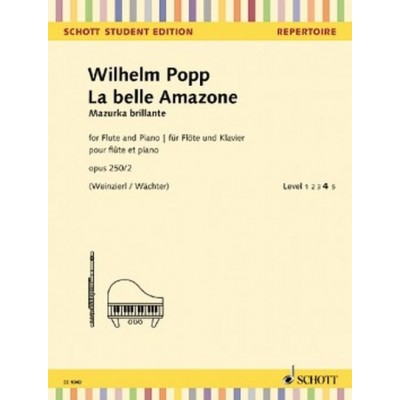Popp Wilhelm - La Belle Amazone Mazurka Brillante Op.250/2 - Flute & Piano