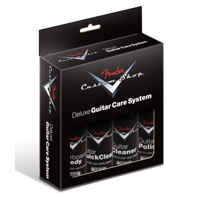 Custom Shop Deluxe Guitar Care System 4 Pack Black
