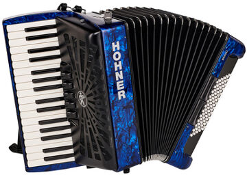 Hohner Bravo III 72 Blue silent key Bleu