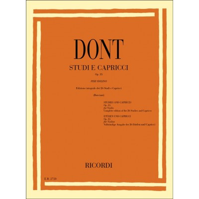 Dont J. - Studi E Capricci OP35 - Violon