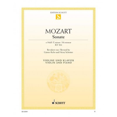 Mozart - Sonata E Minor K 304 - Violon et Piano