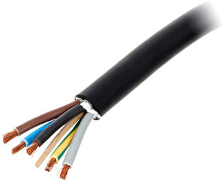 RubberCable H07RN-F 5x6,0 mm² Noir