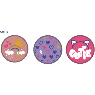 Set 3 Badges Cutie