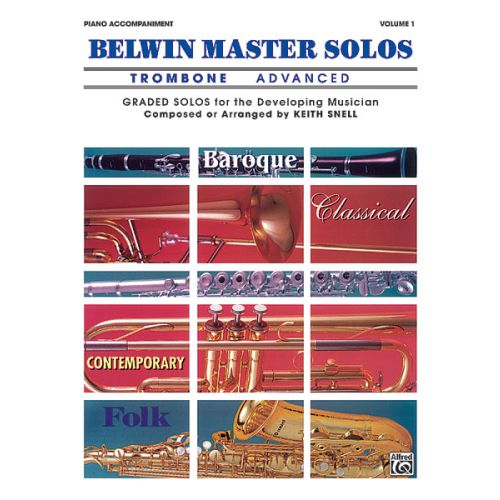 Belwin Master Solos V1 Advance - Trombone And Piano
