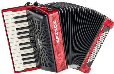 Hohner Bravo II 60 Red silent key Rouge