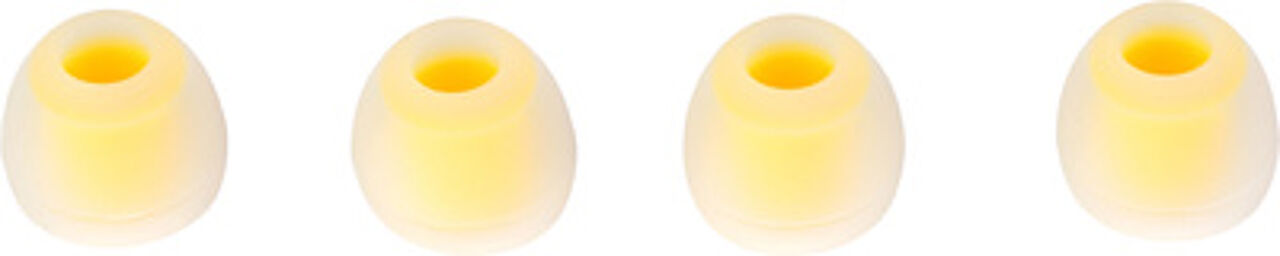 Soft Silicone Ear Tips L Yel 4 Transparent white and yellow