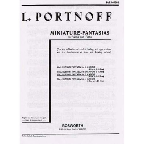 Portnoff L. - Fantaisie Russe N°3