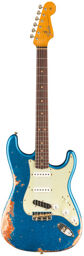 LTD Hotshot Strat HR ALPBoACTS Lake Placid Blue Sparkle over Candy Tangerine Sparkle