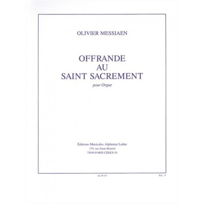 Offrande Au Saint Sacrement