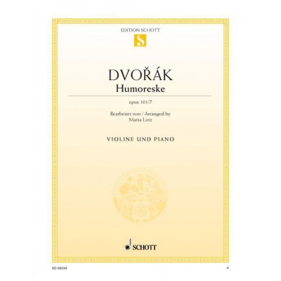 Dvorák - Humoresque Op. 101/7 - Violon et Piano