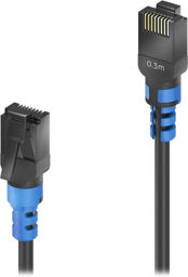 FI-PC100-003 Cat.6a Cable 0.3m noir