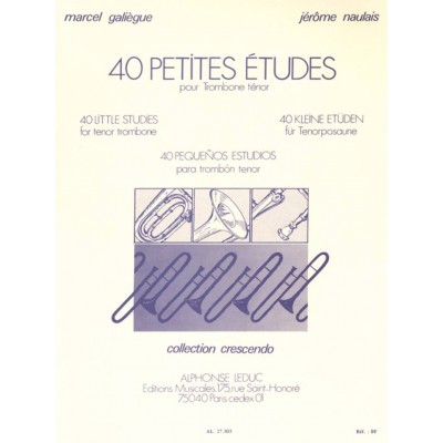 Galiegue M. & Naulais J. - 40 Petites Etudes - Trombone