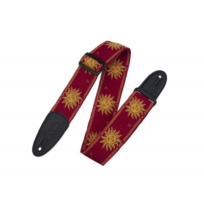 5 CM Polypropylene & Cuir Motifs Soleil Rouge