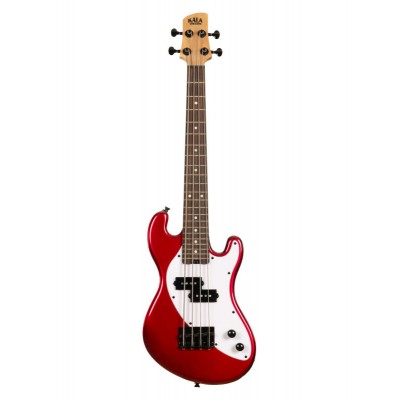 Solid Body U-Bass 4 Cordes + Housse Metallic Red