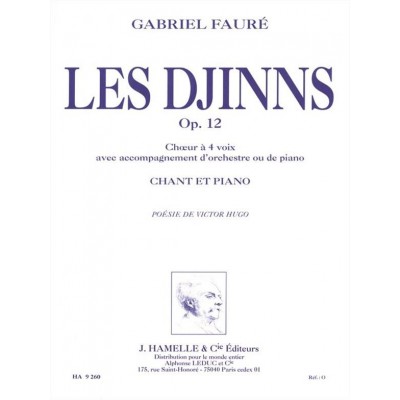 Faure G. - Djinns Op.12 - Choeur 4 Voix, Piano