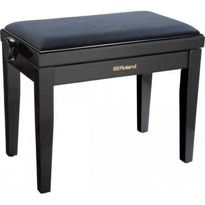 Piano Bench, Satin Black, Velours Seat