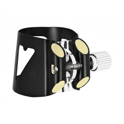Ligature Optimum Noire Clarinette Basse + Couvre-bec Plastique