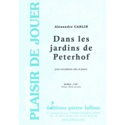 Carlin Alexandre - Dans Les Jardins De Peterhof - Saxophone & Piano