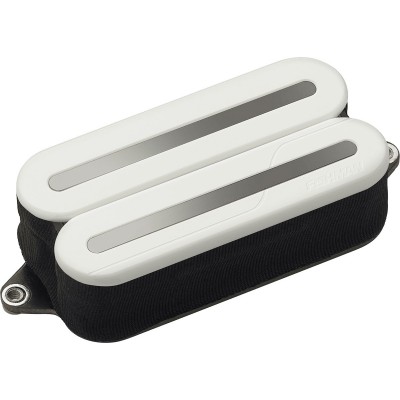 Fluence Modern Opencore, 6 Cordes, 3 Voix, AlNiCo, Blanc, Rail Nickel Noir