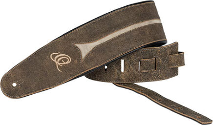 OSBS-3 Leather Strap GRY Gris avec signe O brodé