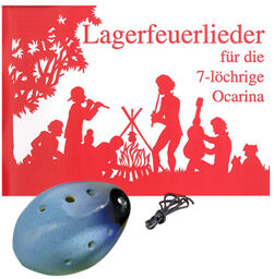 Ocarina 7H C Bass Shell BB Bleu clair