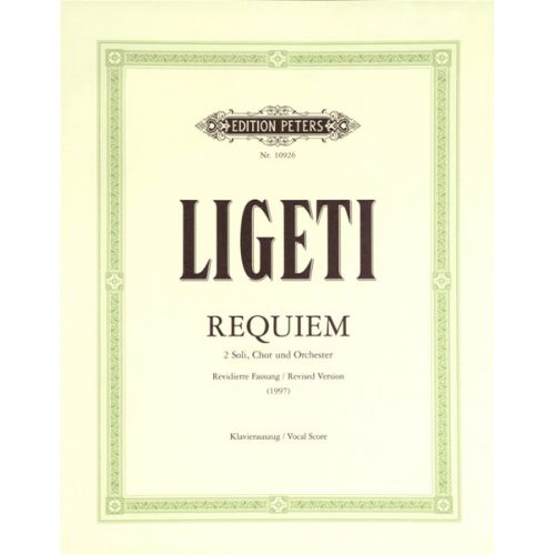 Ligeti Gyorgy - Requiem - MEZZO-soprano Voice (par 10 Minimum)
