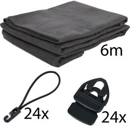 Molton Set Black 6x3m Noir