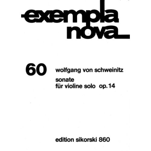 Schweinitz W. V. - Sonate Op.14 Fur Violine Solo