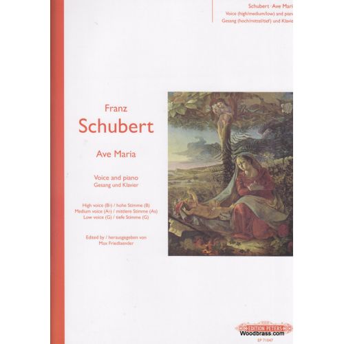 Schubert Franz - Ave Maria (high Voice: G Medium Voice: F Low Voice: D) - Voice And Piano (par 10