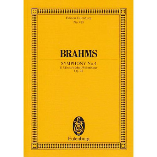 Brahms - Symphonie N°4 Mi Mineur Op.98 - Conducteur Poche
