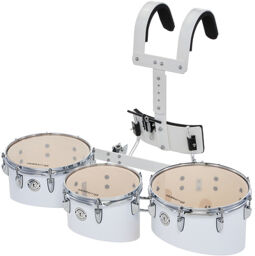 QT03 W Marching 3 Tom Set Blanc
