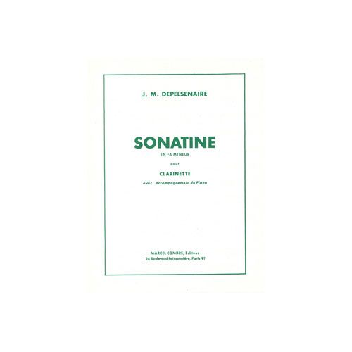 Depelsenaire - Sonatine Fa Mineur - Clarinette Sib Ou Saxophone Mib et Piano