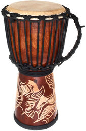 Terre Djembe Carved Dragon 40cm