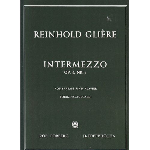 Gliere R. M. - Intezzo Op. 9,1 - Contrebasse Et Piano