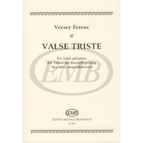 Vecsey F. - Valse Triste - Violon et Piano