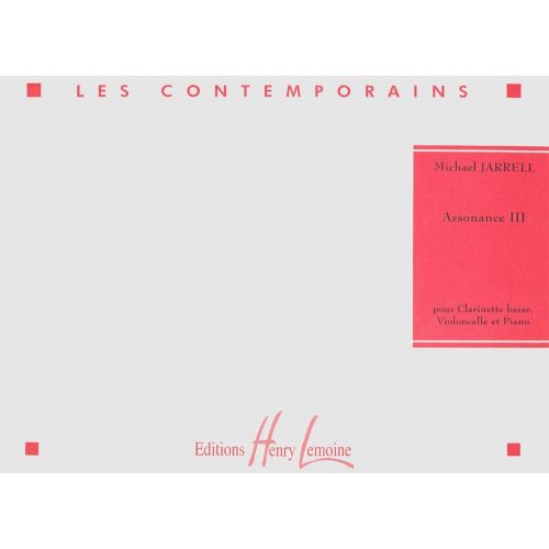 Jarrell - Assonance Iii Cl.Basse/Vlc/Po - Clarinette Basse, Violoncelle Et Piano