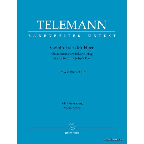 Telemann G.P. - Gelobet Dei Der Herr TVWV 1:602/1216 - Vocal Score