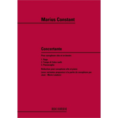 Constant M. - Concertante - Saxophone et Piano