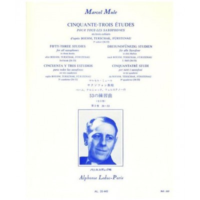 Mule M. - 53 Etudes D Apres Boehm,Terschack Et Furstenau Vol. 3 - Saxophone