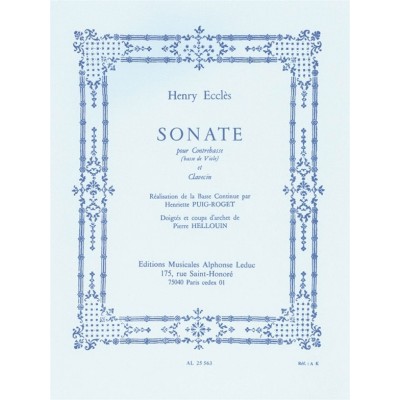 Sonate (Double Bass/Harpsichord)