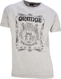 T-Shirt Crest Grey L gris avec logo noir