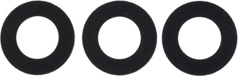 Top Valve Cap Rubber 3er-Set noir