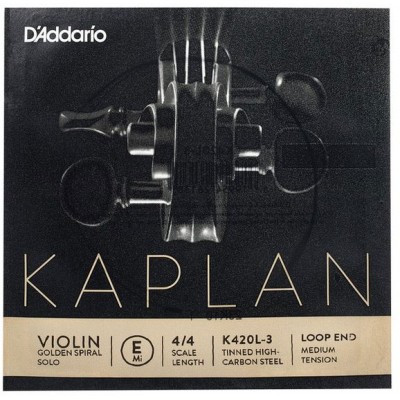 4/4 KAPLAN CORDE MI MEDIUM/ACIER PLEIN-A BOUCLE