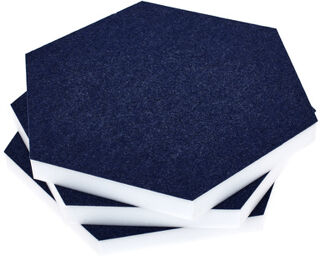 Hexagon Melamine Dark Blue 25 Bleu foncé