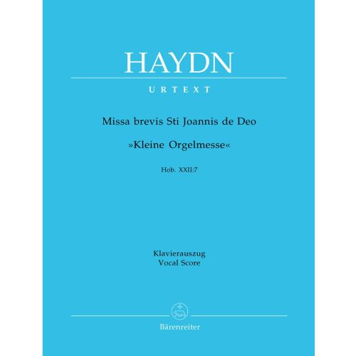 Haydn J. - Missa Brevis St Joannis De Deo, Little Organ Mass Hob.Xxii:7 - Reduction Ch, Piano