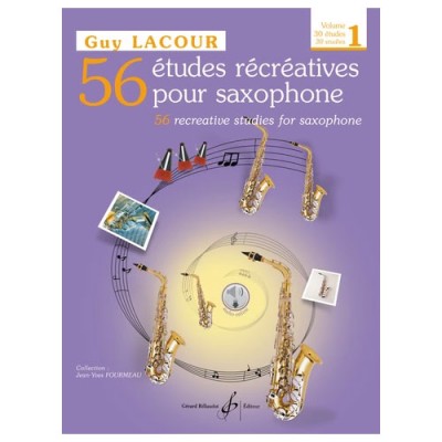 Lacour G. - 56 Etudes Recreatives Vol.1 + Audio - Saxophone