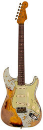 '61 Bone Tone Strat ASB Aged Sonic Blue Over 3